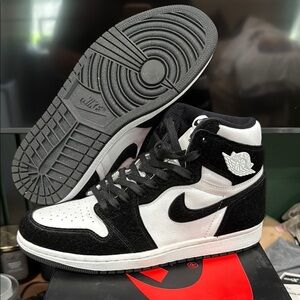 Jordan Black and Metallic Gold Sneakers